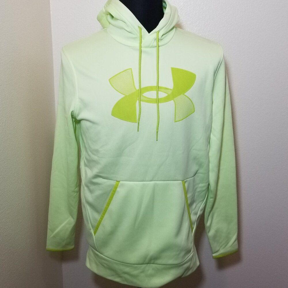 Under Armour Cold Gear Men Small‎ Loose Hoodie Pullover Sweatshirt Lime Gym NWT